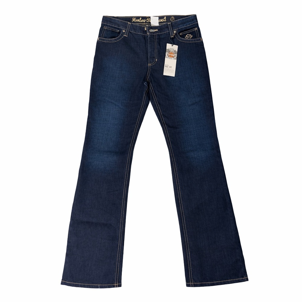 Harley-Davidson Dark Blue Denim embellished Jeans mid rise
